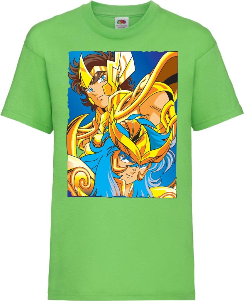 Kinder T-Shirt Saint Anime Seiya Knights Of The Zodiac Saint Anime Seiya Knights Of The Zodiac, 3-4 Jahr - 104 / Lime