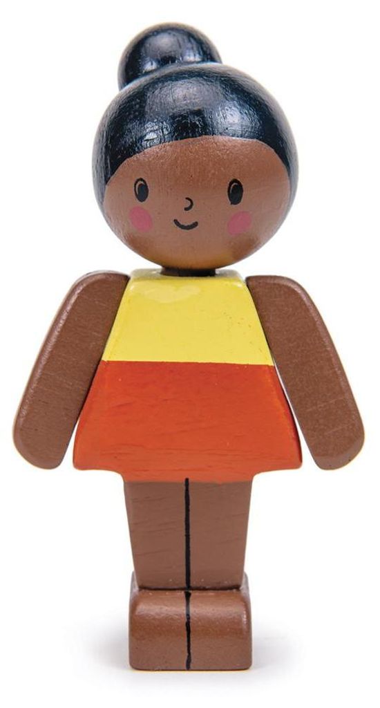 Tender Leaf Puppenfamilie Mokka Mädchen - Holzpuppe Spielzeug
