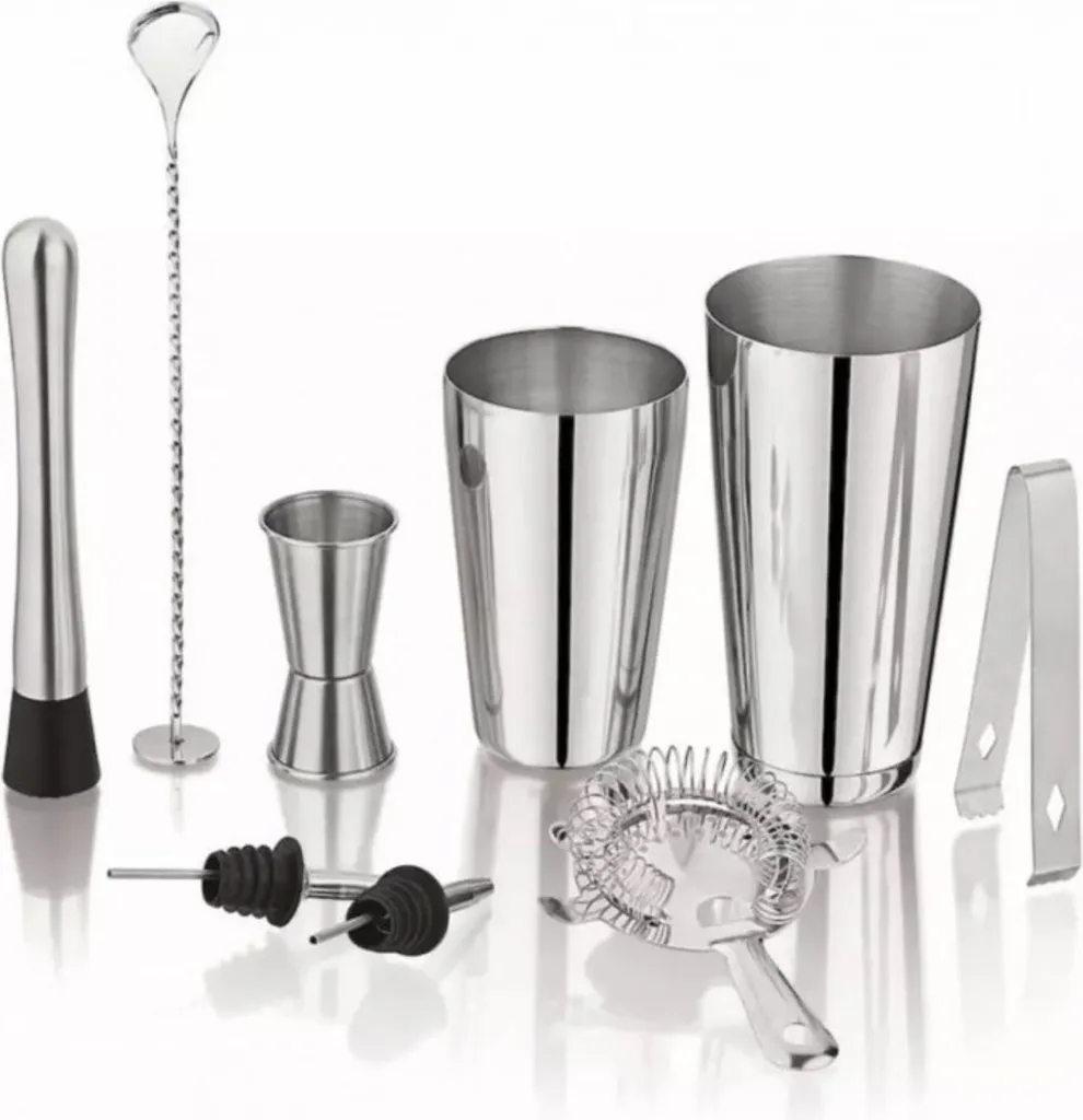Set de barman complet pour cocktails maison avec accessoires Kinghoff
