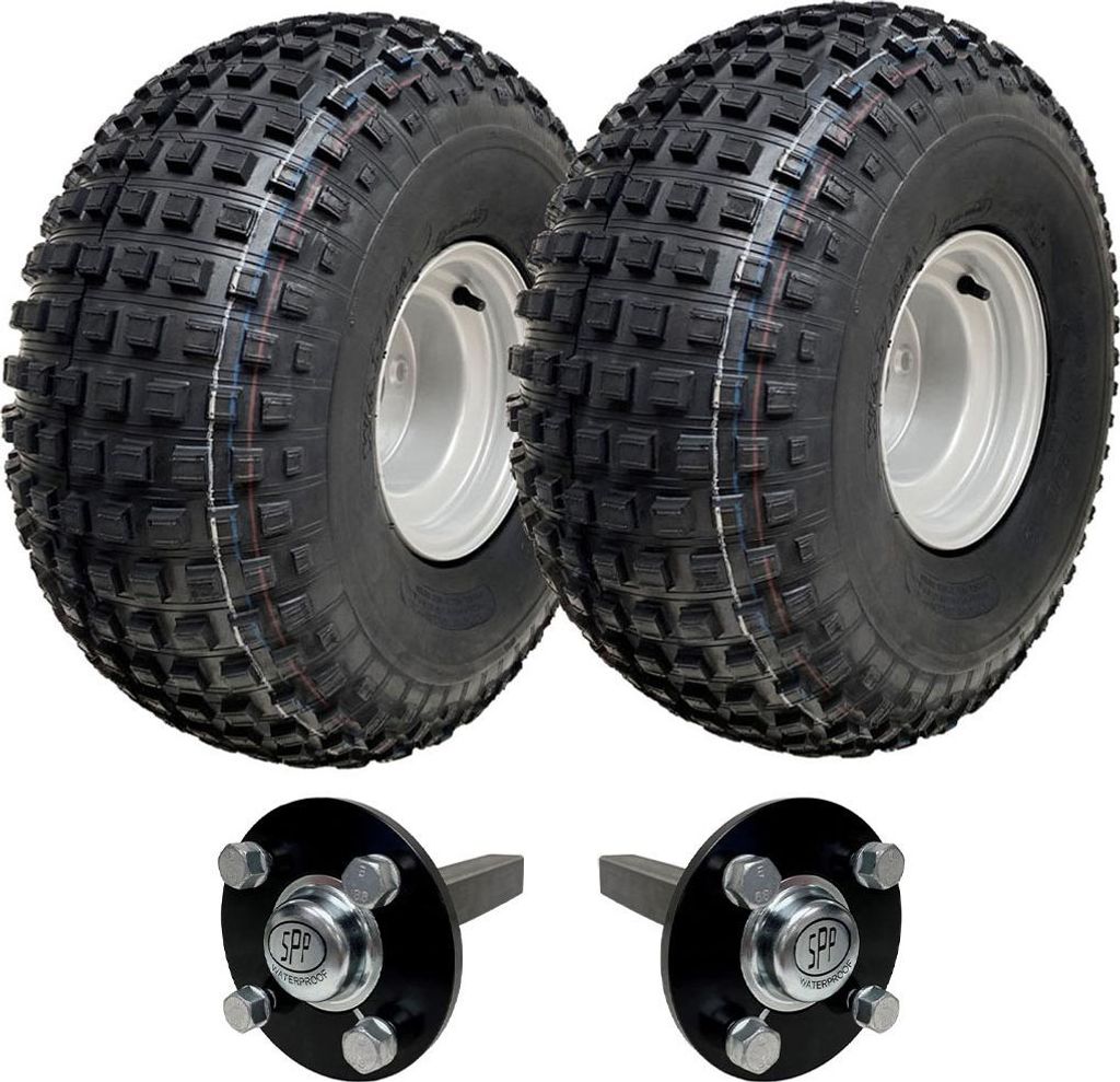 22x11.00-8 Knobby ATV Quad Trailer Kit Räder, 40x40 Achsen Tragfähigkeit 310kgs