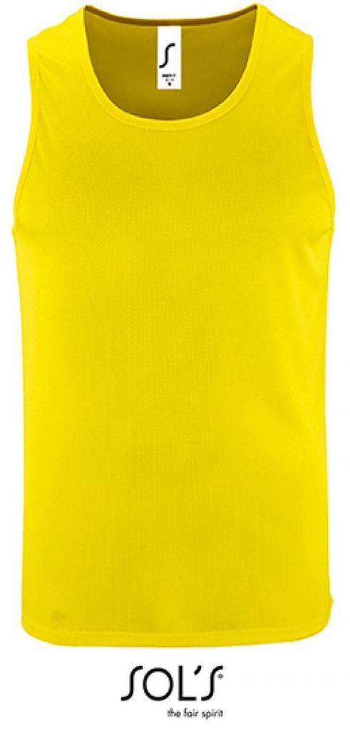 SOLs 02073 | Herren Sports Tank Top Sporty - Farbe: Neon Yellow - Größe: S