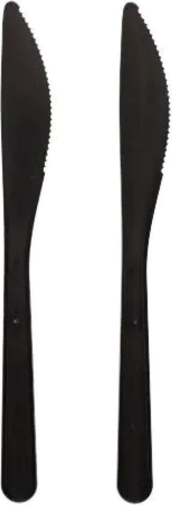 Mehrweg Messer 18,5cm | 50 Stk. - Schwarz Produktbild 