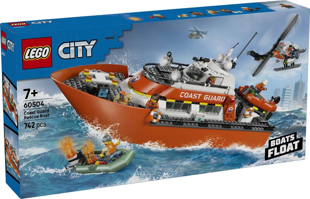 LEGO City Rettungsboot der Küstenwache mit Hubschrauber - Produktbild 