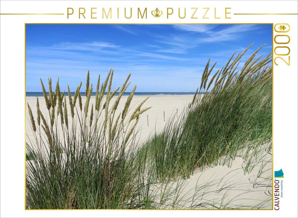 CALVENDO Puzzle Strandhafer im Sommer 2000 Teile Puzzle quer | 2000 Teile Lege-Größe 90x67cm Foto-Puzzle für glückliche Stunden
