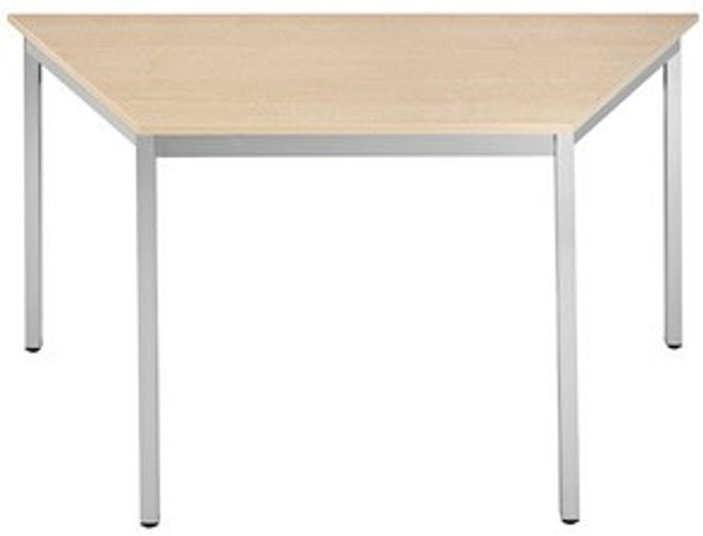 SODEMATUB Mehrzwecktisch ahorn, alu Trapezform, Vierkantrohr alu, 70,0/140,0 x 70,0 x 74,0 cm