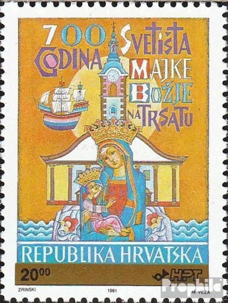 Briefmarken Kroatien 1992 Mi 185 (kompl.Ausg.) postfrisch Freimarke