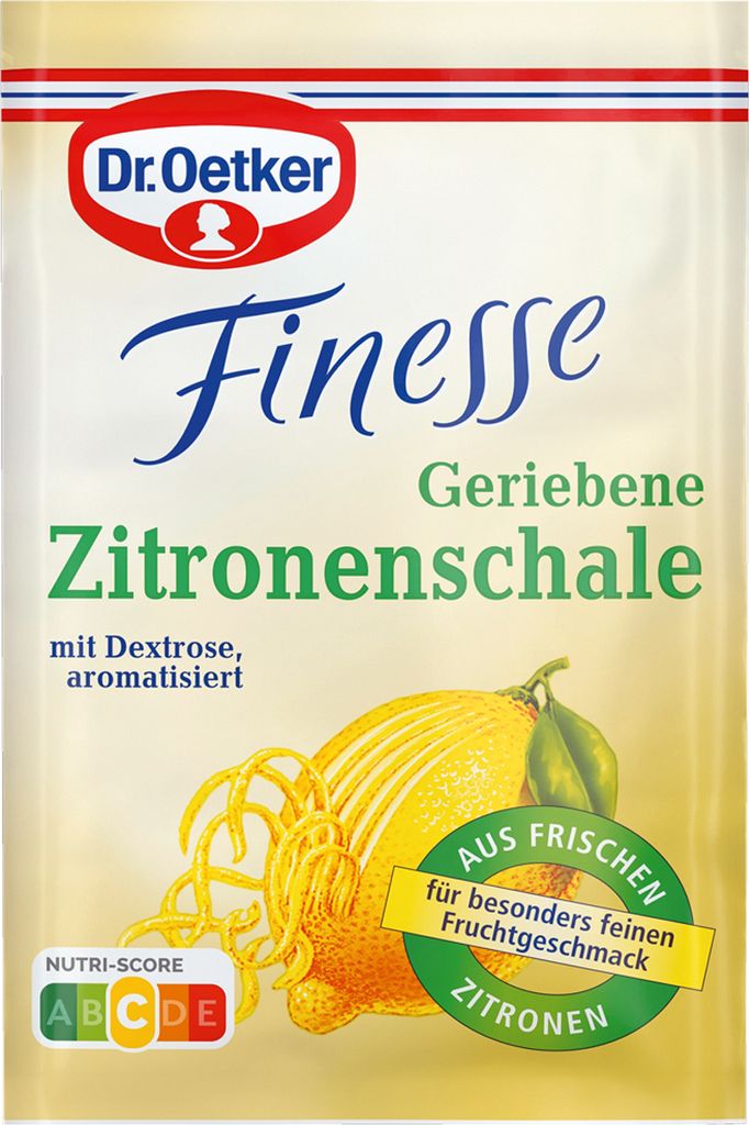 Oetker Finesse buccia di limone grattugiata 3er 3x 6g Immagine del prodotto 