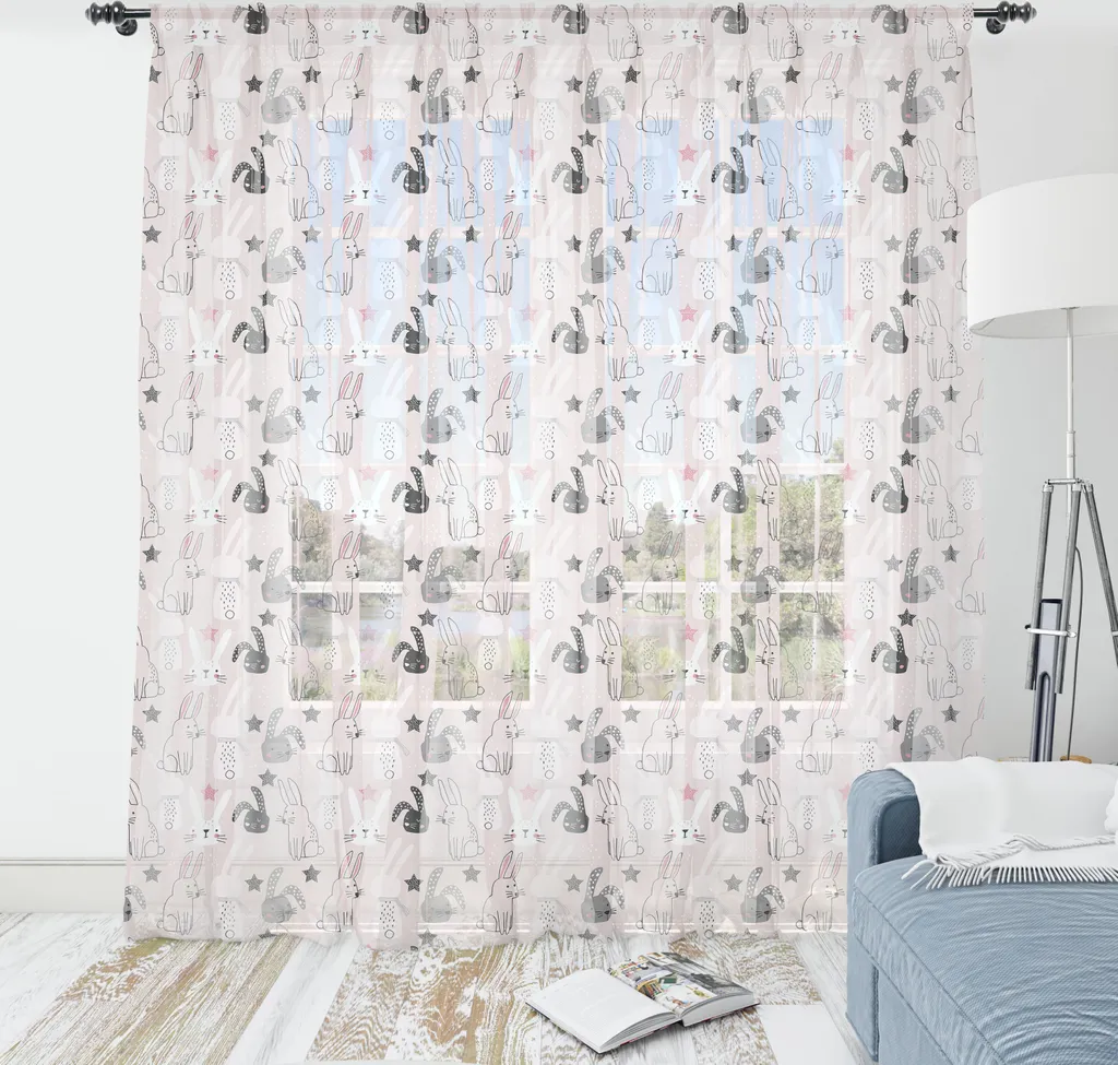 Tappezzeria Parete Coniglio Nursery 160x274 - ABAKUHAUS Seta Raso