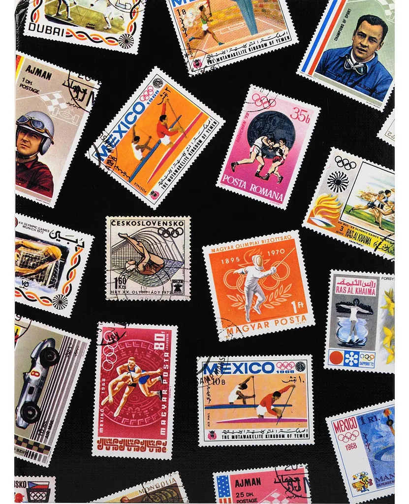 Album de timbres anti-jaunissement avec pages noires et bandes unies