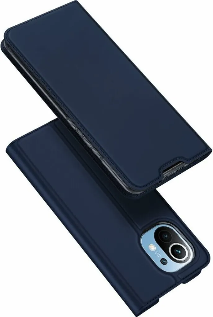 Custodia Xiaomi Mi 11 Portafoglio Blu Dux Ducis con Stand e Card Slot