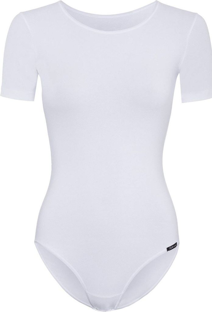 SKINY Damen Body Kurzarm Bodysuit Shirtbody Oberteil Body Collection S M L XL, Farbe:Weiß, Größe:M, Artikel:-0500 white