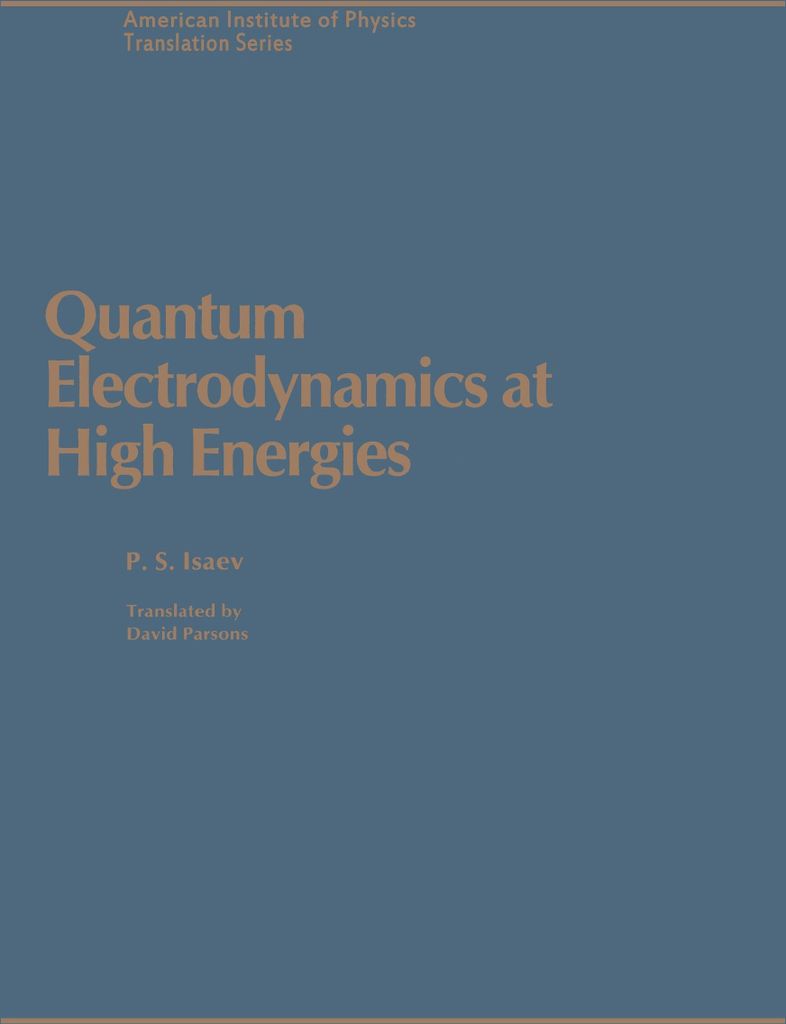 Quantum Electrodynamics High E