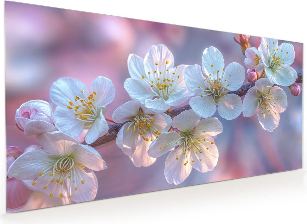 Küchenrückwand Spritzschutz Glas mit Motiv Blühender Zweig 40 x 40 cm
