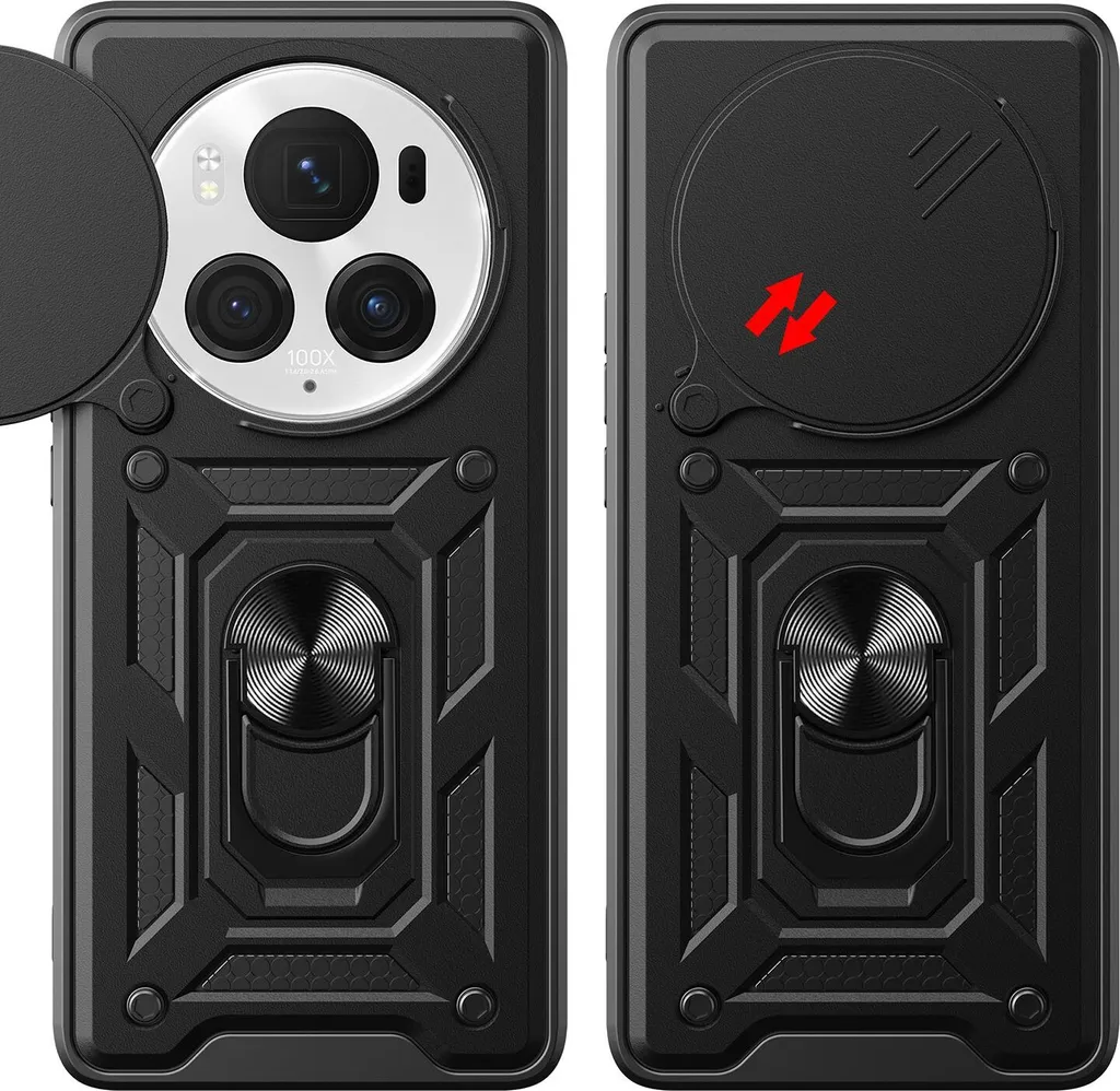 Custodia RankOne Per HONOR Magic5 Pro 5G – Blu Reale, Opaca Con Anello Magnetico E Staffa - 4