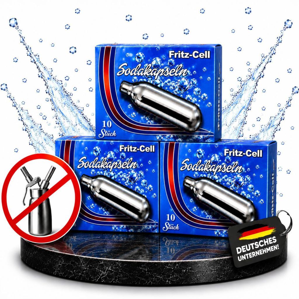30 x Fritz Cell 8g C02 Sodakapseln - für Sodasyphon, Produktbild 