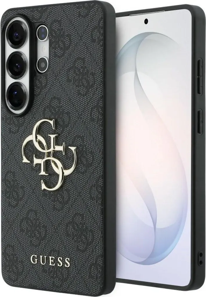 Guess Custodia Rigida Galaxy S26 Ultra Pelle PU Grigia Big Logo