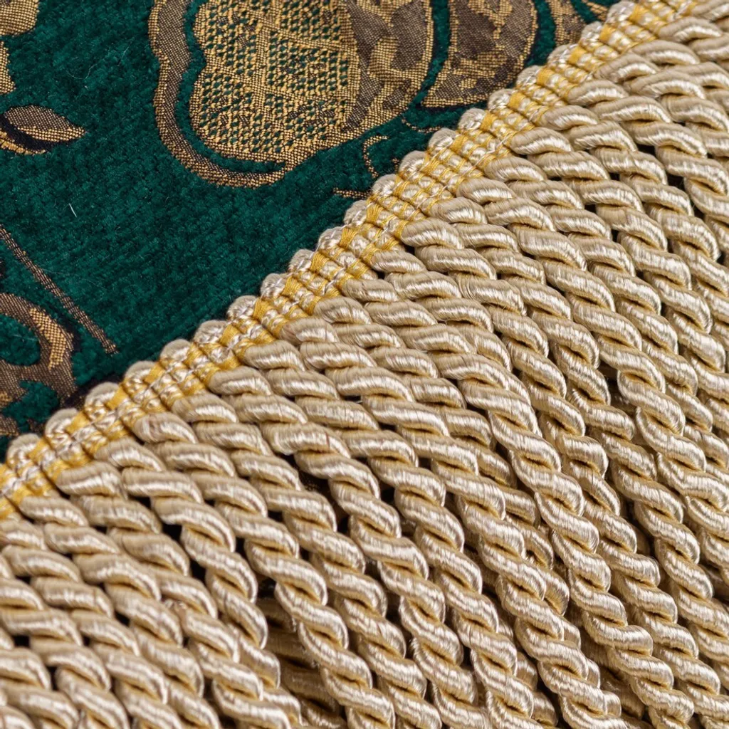 Plaid Jacquard de Luxe 130x150 cm - Couverture Décorative Paoletti Or - 2