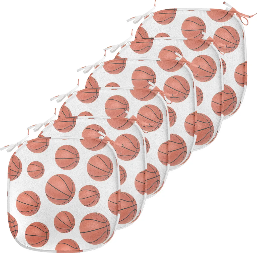 ABAKUHAUS Coussin de Basket-Ball Lot de 6 pour Chaise de Cuisine 40x40cm