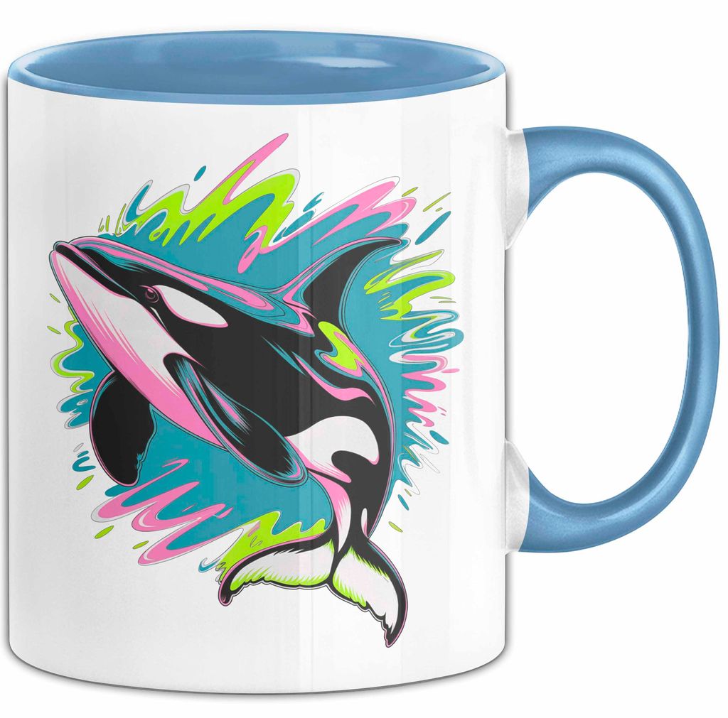 Wal Tier Tasse Geschenk Lustige Geschenkidee Spruch (Blau)