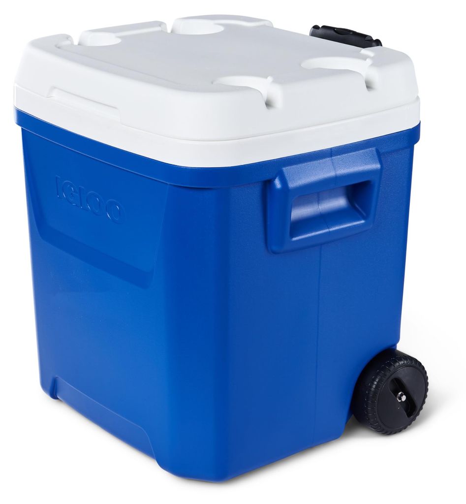 IGLOO Laguna 60 Kühlbox 56L – Große Passiv-Kühlbox mit Rollen & Teleskopgriff – Robuste Isolierbox für Camping, Strand & Freizeit, ideal f...