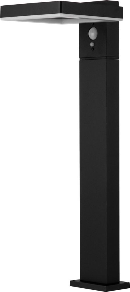 REV Quadratische Außenleuchte solar, Aluminium Wegleuchte de, mit Bewegungsmelder und Dämmerungssensor, 5 W, 230 lm, 4000 K, IP44, Li-io 2200 mAh...