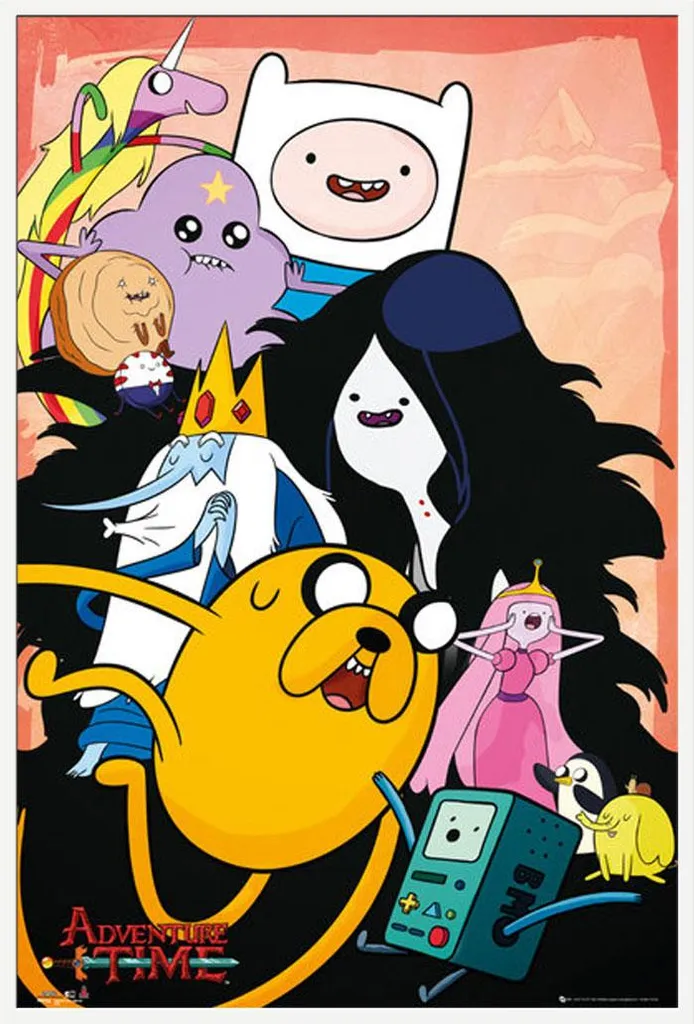 Décoration Murale Adventure Time Cadre Blanc Shinsuke pour Chambre