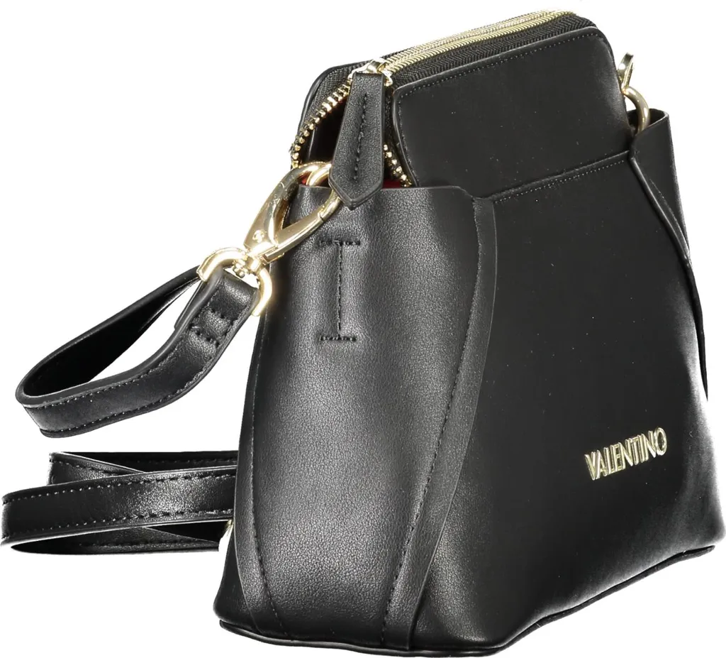 Sac à bandoulière noir zippé en textile recyclé durable - Format Medium - 3