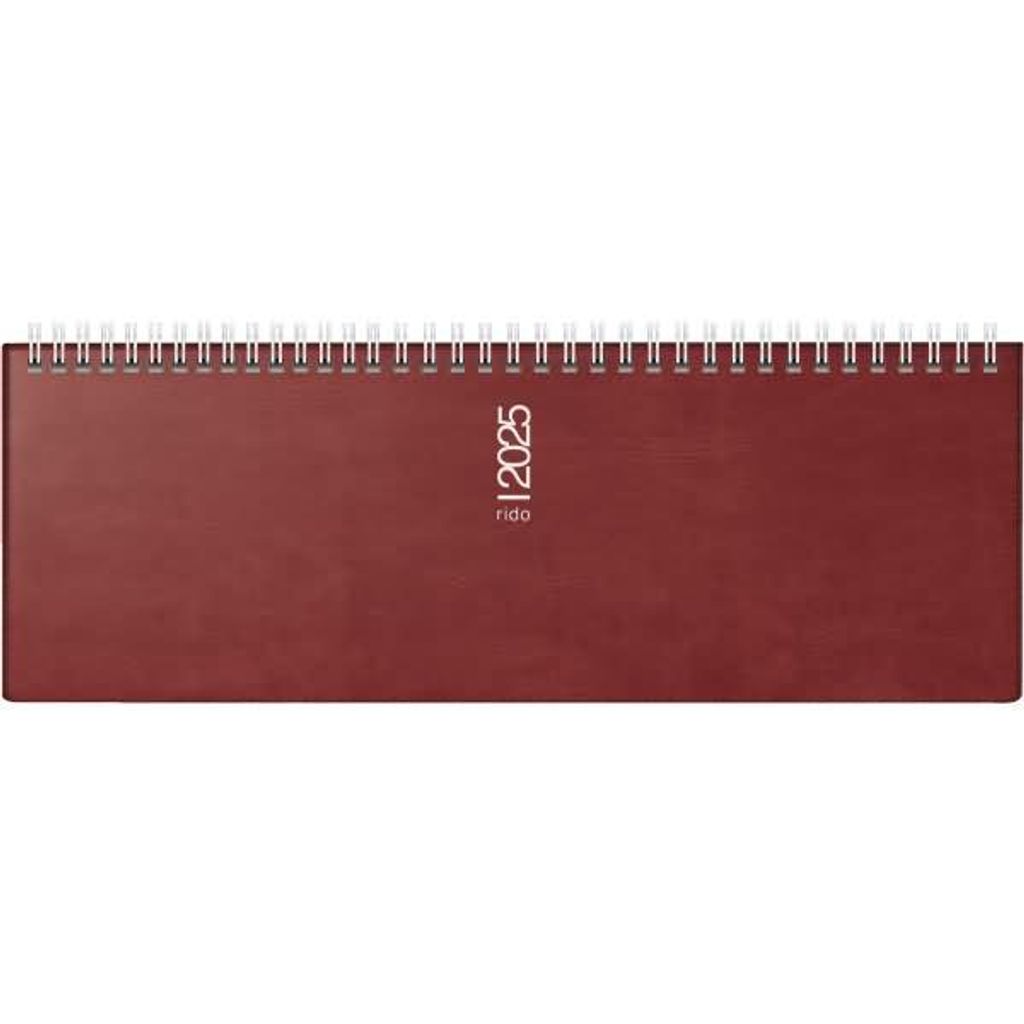 Querkalender Septant 30,7x10,5cm 1 Woche/2 Seiten Catana Kunststoff bordeaux 2025