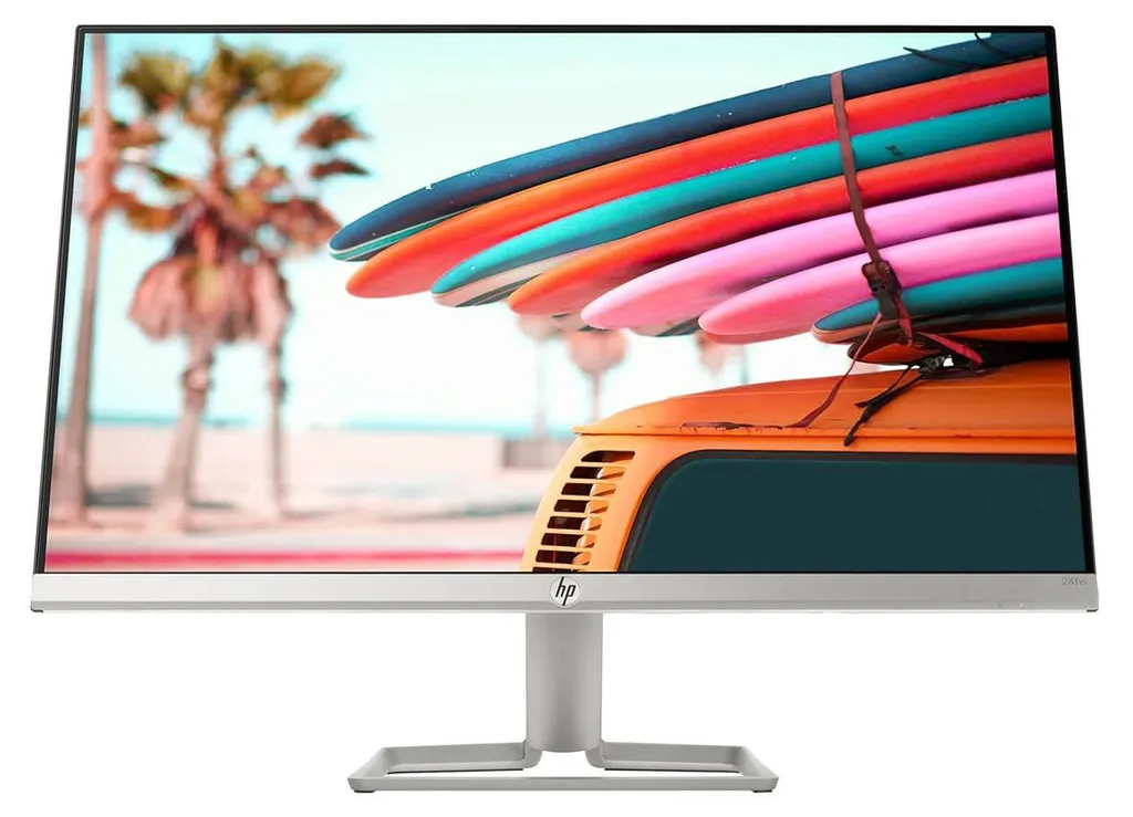 HP 24fw with Audio Moniteur LED 24 pouces Full HD avec micro-bordures