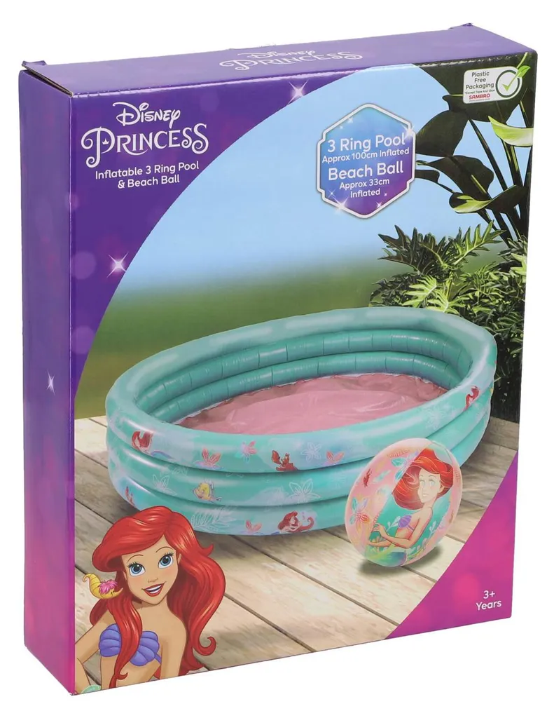 Piscine Ariel Disney Princesse Anti-chaleur pour Enfant avec Ballon