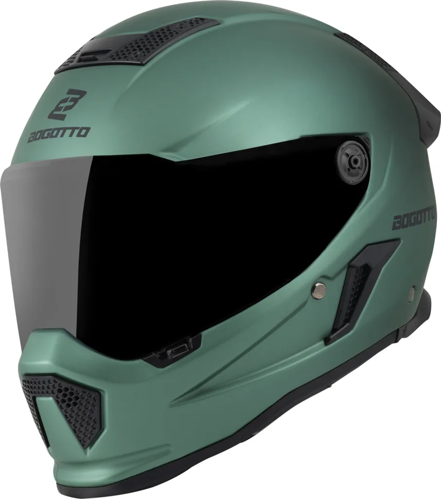 Casque Bogotto Rapto Vert Mat M Idéal pour Trajets Urbains et Balades