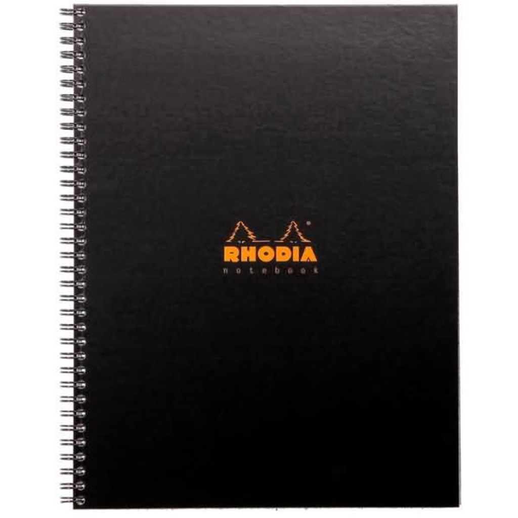 Notizbuch Notebook Rhodiactive A4 21x29,7cm 80 Blatt 90g kariert schwarz