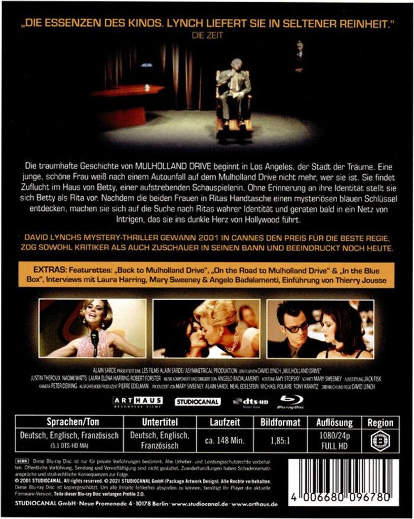 Mulholland Drive (BR) Min: 147/DD5.1/WS Obrázok produktu 2