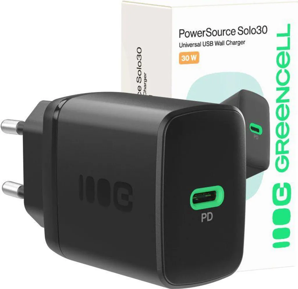 Chargeur Secteur USB-C 30W Rapide Noir - Adaptateur Mural Universel GC