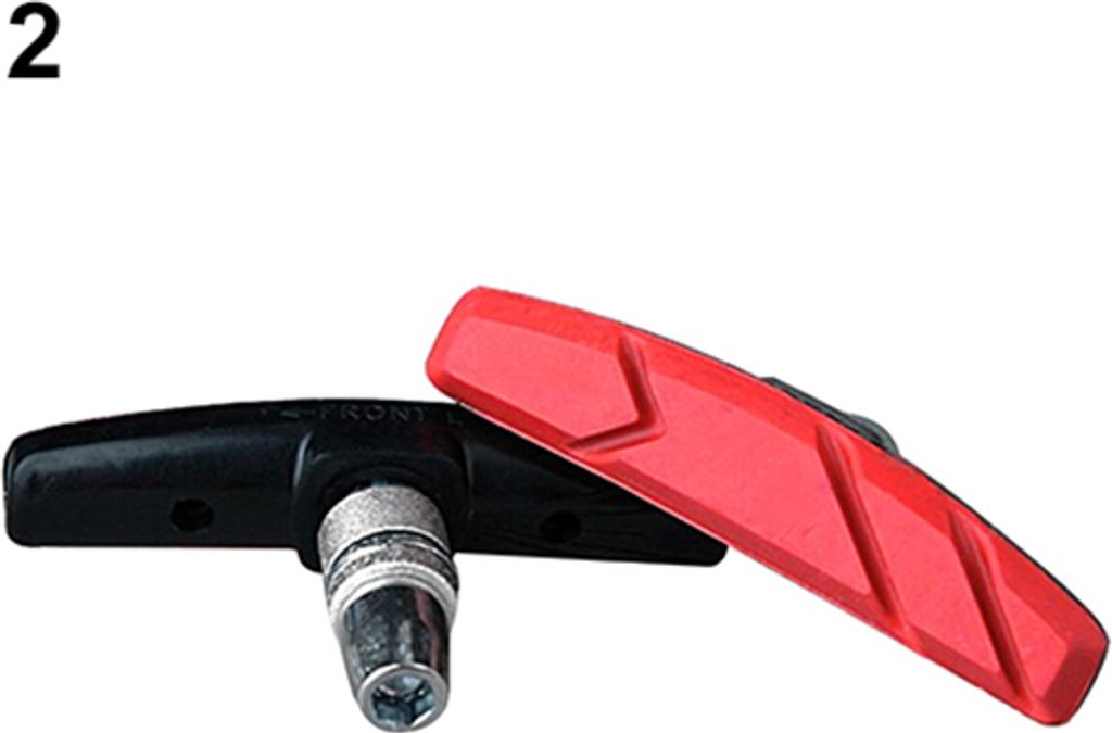 1 Paar Mountain Road Fahrrad Fahrrad Fahrrad Gummi V Bremshalter Schuhe Gummipads Bloecke rot