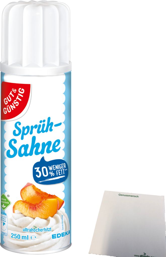 Gut & Günstig Sprühsahne leicht 21% Fett 1er Pack (1x250ml Produktbild 