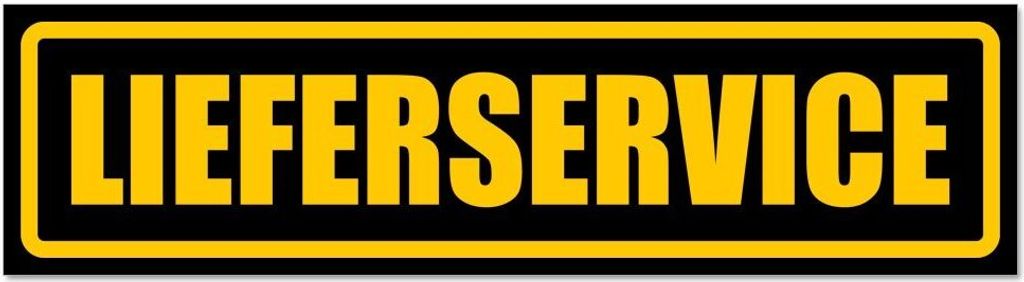 Kiwistar - Autoaufkleber - Gelb - Schwarz - 60 x 16 cm - Lieferservice - Hinweis Aufkleber Sticker für Auto, Kfz, Fahrrad, PKW, LKW