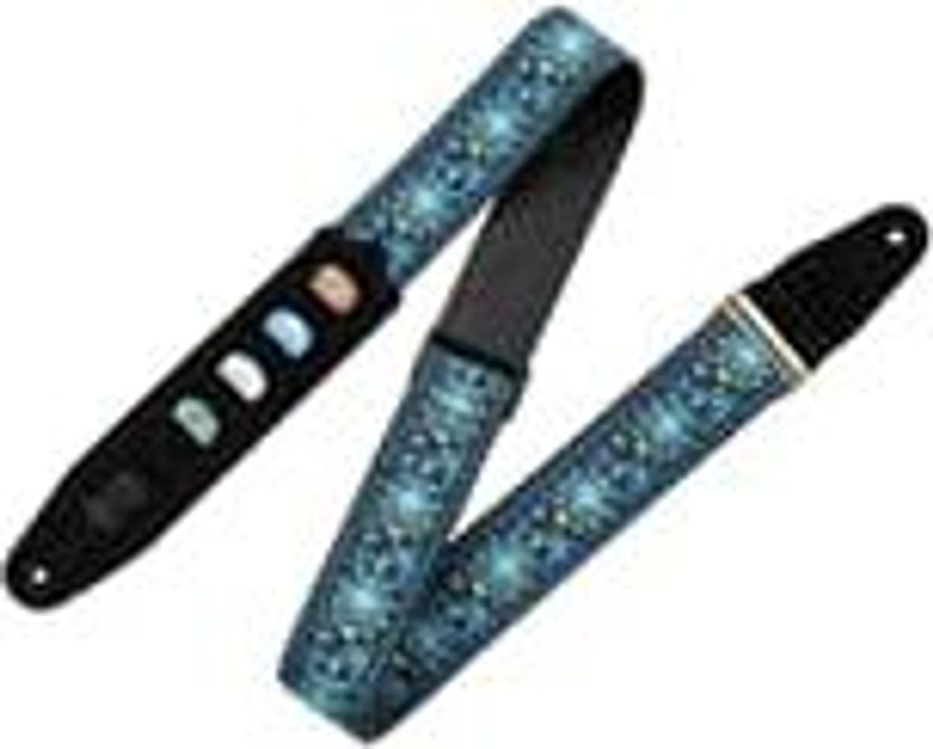M8HTVPH-04 2" Vint. Hootenanny Guitar Strap Blue