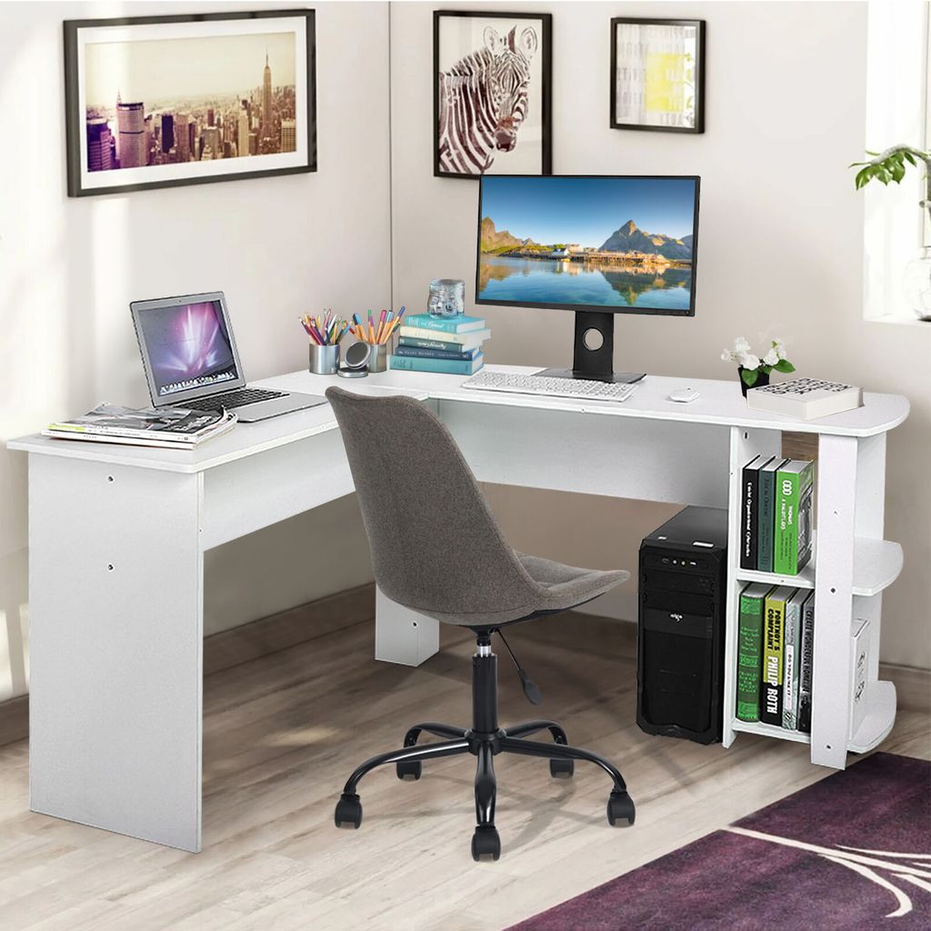 Eck-Computertisch Eckschreibtisch Bürotisch PC Tisch Schreibtisch Holz 