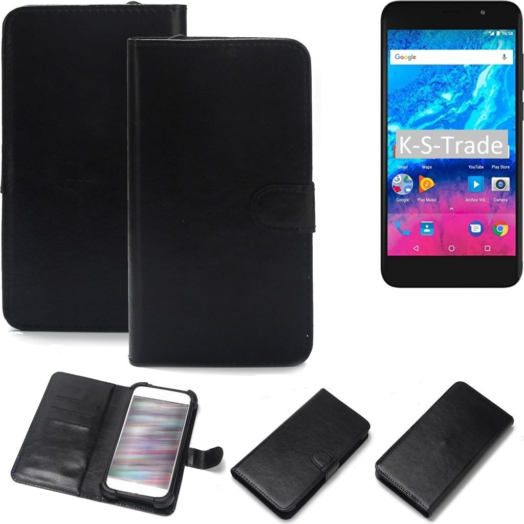 K-S-Trade Handyhülle Schutzhülle kompatibel mit Archos Core 55P Handy Schutz Hülle Handyhülle Bumper schwarz 1x