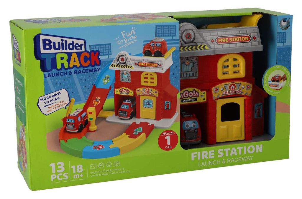 Caserne de pompiers avec 1 voiture préscolaire Image du produit 