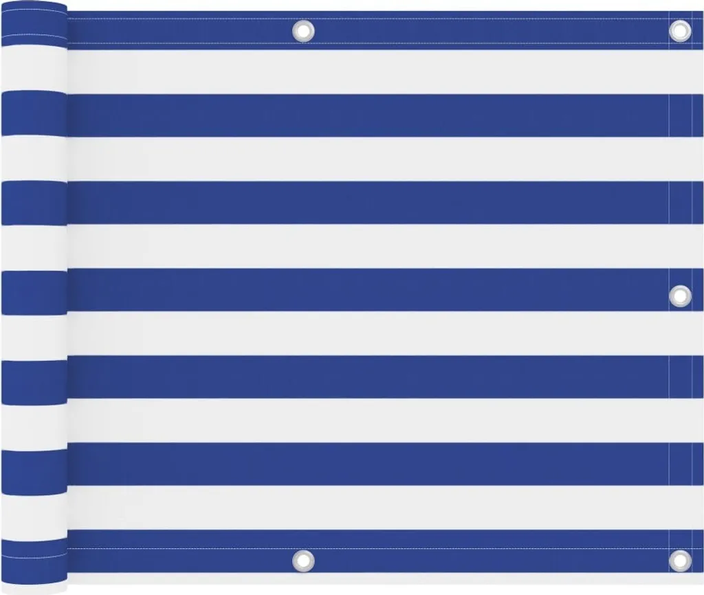 Protezione Balcone Bimbi e Privacy 75x500 cm Oxford Bianco Blu