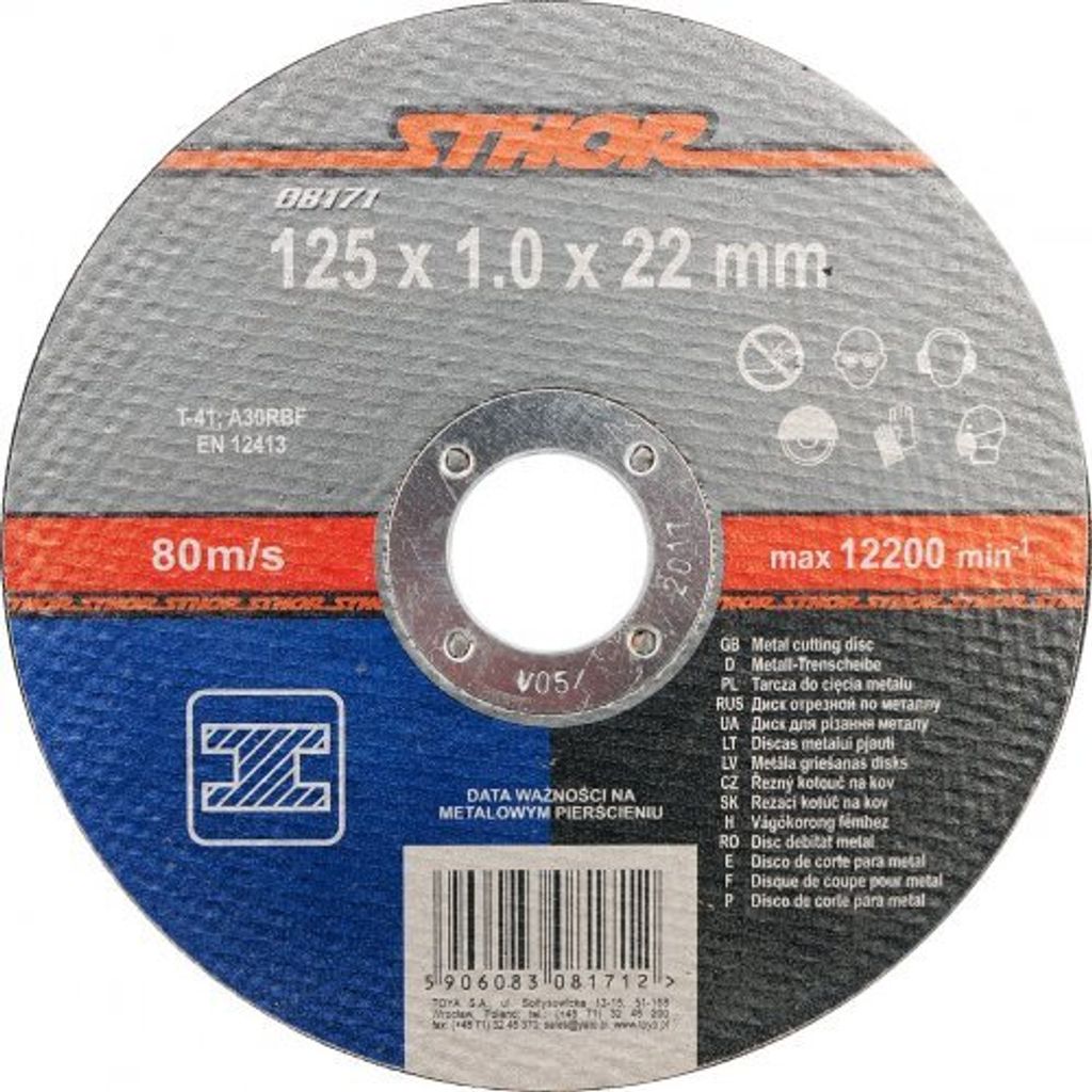 STHOR METALL-TRENNSCHEIBE 125 x 1,0 mm 08171