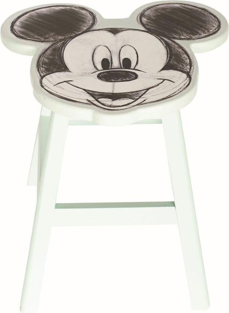 Holzhocker in Form von Mickey Mouse