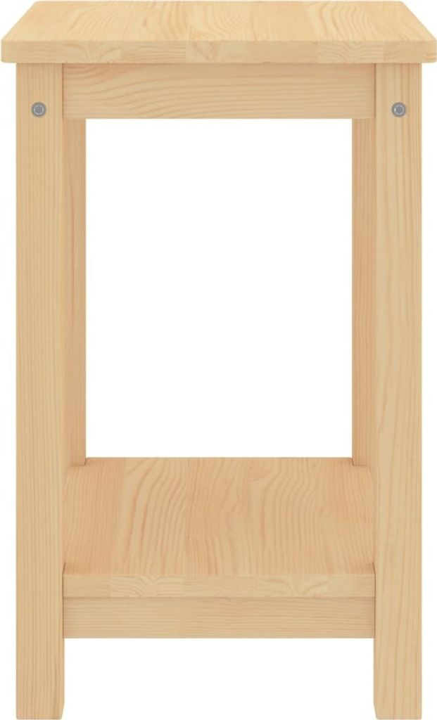 vidaXL Stolik nocny naturalny 35x30x47 cm lite drewno Zdjęcie produktu 
