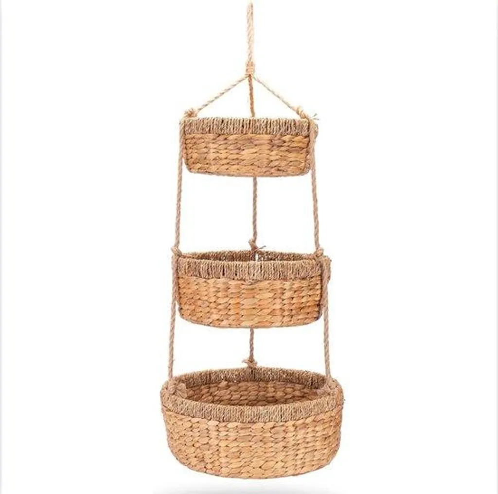 Rangement suspendu 3 paniers XXL pour optimiser l'espace cuisine