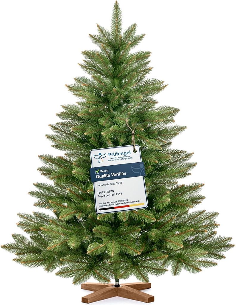 FairyTrees albero di Natale artificiale 120cm Abete Immagine del prodotto 