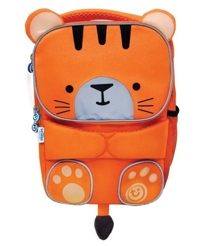 Petit Sac à Dos Trunki Tyger Tipu Orange Réflecteur - 2-5 ans, Imperméable
