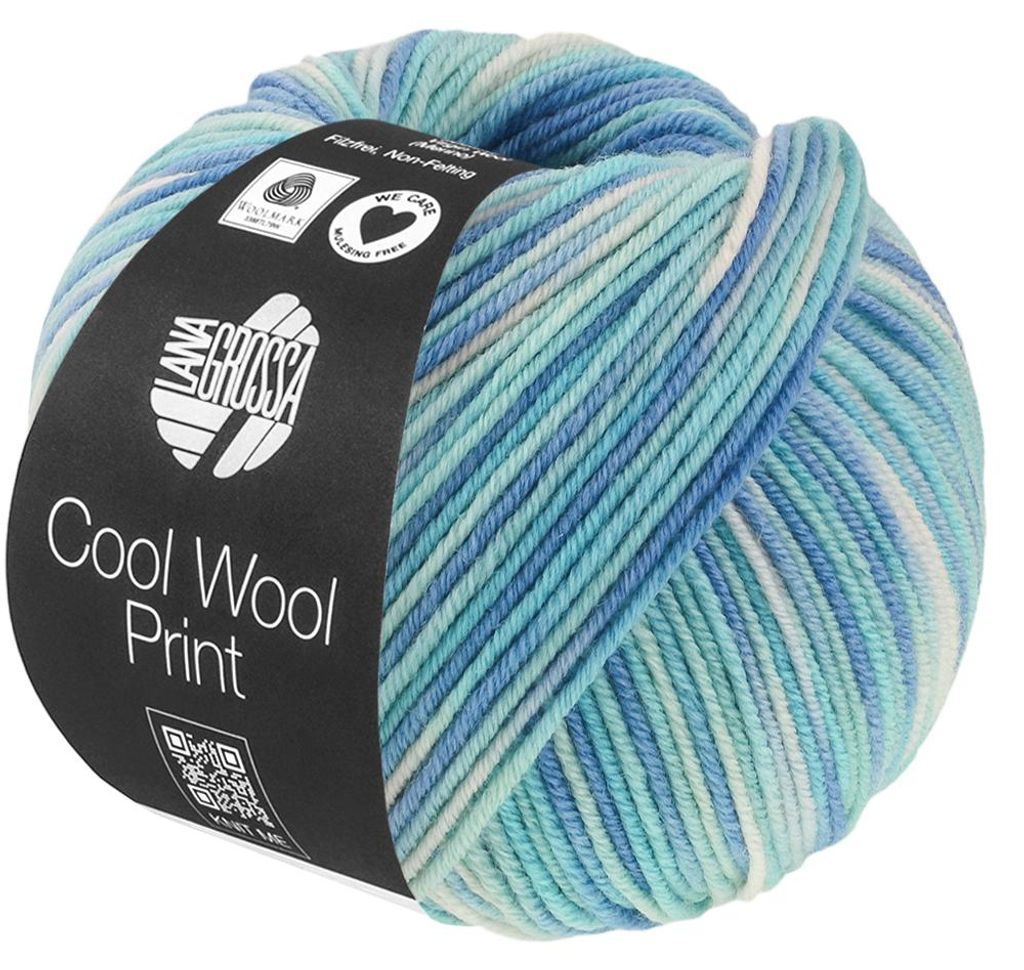Lana Grossa - Cool Wool Print 0844 türkis hellblau azurblau Produktbild 