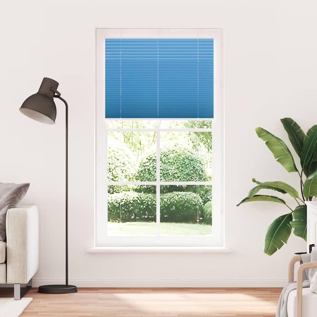 vidaXL Plissee Blau 105x200 cm Stoffbreite 104,4 cm Polyester